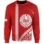 Tahiti Sweatshirt Tribal Fabric And Coat Of Arms