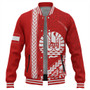 Tahiti Baseball Jacket Tribal Fabric And Coat Of Arms