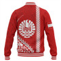 Tahiti Baseball Jacket Tribal Fabric And Coat Of Arms