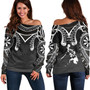 Philippines Filipinos Off Shoulder Sweatshirt Filipino National Tribal Patterns Style