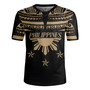 Philippines Filipinos Rugby Jersey Filipinos Sun Tribal Tattoo Gold Color Style