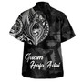 Guam Hawaiian Shirt Hafa Adai Guam Seal Half Sleeve Tattoo