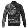 Guam Baseball Jacket Hafa Adai Guam Seal Half Sleeve Tattoo