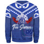 Samoa Custom Personalised Sweatshirt Toa Samoa Tribal Pattern