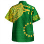 Cook Islands Hawaiian Shirt Tribal Flag With Coat Of Arms