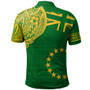 Cook Islands Polo Shirt Tribal Flag With Coat Of Arms