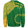 Cook Islands Sweatshirt Tribal Flag With Coat Of Arms