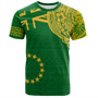 Cook Islands T-Shirt Tribal Flag With Coat Of Arms