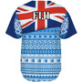 Fiji Custom Personalised Baseball Shirt Tapa Fijian Seamless Pattern