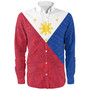 Philippines Filipinos Long Sleeve Shirt Flag Style