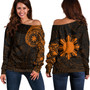 Philippines Filipinos Polynesian Tattoo Style Off Shoulder Sweatshirt