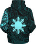 Philippines Filipinos Polynesian Tattoo Style Sherpa Hoodie