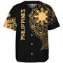 Philippines Filipinos Custom Personalised Baseball Shirt Tatau Gold Pattern
