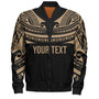 Polynesian Custom Personalised Bomber Jacket Polynesian Tattoo Style