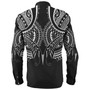 Hawaii Custom Personalised Long Sleeve Shirt Black Polynesian Tribal Tatau Design