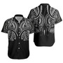 Hawaii Custom Personalised Short Sleeve Shirt Black Polynesian Tribal Tatau Design