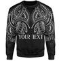 Hawaii Custom Personalised Sweatshirt Black Polynesian Tribal Tatau Design