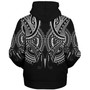 Hawaii Custom Personalised  Sherpa Hoodie Black Polynesian Tribal Tatau Design