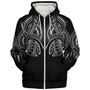 Hawaii Custom Personalised  Sherpa Hoodie Black Polynesian Tribal Tatau Design