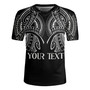 Hawaii Custom Personalised Rugby Jersey Black Polynesian Tribal Tatau Design