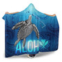 Hawaii Hooded Blanket Aloha Turtle Ocean Style