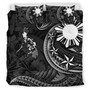 Philippines Filipinos Bedding Set Philippines Sun Tribal Patterns Tropical Flowers Curve Style