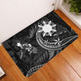 Philippines Filipinos Door Mat Philippines Sun Tribal Patterns Tropical Flowers Curve Style