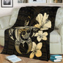 Hawaii Premium Blanket Hibiscus Plumeria Mix Polynesian Turtle