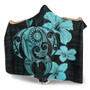 Hawaii Hooded Blanket Hibiscus Plumeria Mix Polynesian Turtle