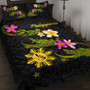 Philippines Filipinos Quilt Bed Set Philippines Sun And Map Plumeria Tribal