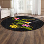 Philippines Filipinos Round Rug Philippines Sun And Map Plumeria Tribal