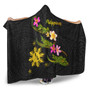 Philippines Filipinos Hooded Blanket Philippines Sun And Map Plumeria Tribal