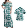 Hawaii Polynesian Combo Dress And Shirt Flower Pacific Island