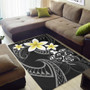 Hawaii Area Rug Hawaiian Turtle Honu Plumeria Tribal Tattoo