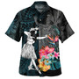 Hawaii Hawaiian Shirt King Kamehameha With Hawaiian Girls Tropical Flowers