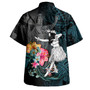 Hawaii Hawaiian Shirt King Kamehameha With Hawaiian Girls Tropical Flowers