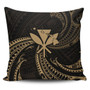 Hawaii Pillow Cover Kanaka Map Tribal Wave