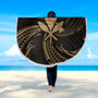 Hawaii Beach Blanket Kanaka Map Tribal Wave