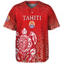 Tahiti Baseball Shirt Tahitian Tribal Tattoos Style