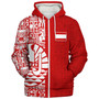 Tahiti Sherpa Hoodie Pattern Tribal