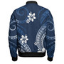 Philippines Filipinos Bomber Jacket Philippines White Hibiscus Flowers Tribal Pattern