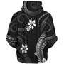 Philippines Filipinos Sherpa Hoodie Philippines White Hibiscus Flowers Tribal Pattern