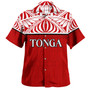 Tonga Custom Personalised Hawaiian Shirt Coat Of Arms Ngatu Patterns Design