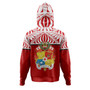 Tonga Custom Personalised Hoodie Coat Of Arms Ngatu Patterns Design