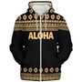 Hawaii Custom Personalised Sherpa Hoodie Aloha Turtle With Traditional Hawaiian