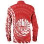 French Polynesia Custom Personalised Long Sleeve Shirt Coat Of Arms Tribal Patterns Style
