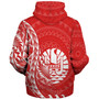 French Polynesia Custom Personalised Sherpa Hoodie Coat Of Arms Tribal Patterns Style