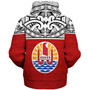 Tahiti Custom Personalised Sherpa Hoodie Coat Of Arms Polynesia Patterns Style