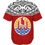 Tahiti Custom Personalised Baseball Shirt Coat Of Arms Polynesia Patterns Style