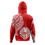 Tahiti Custom Personalised Hoodie Tatau White Patterns With Coat Of Arms